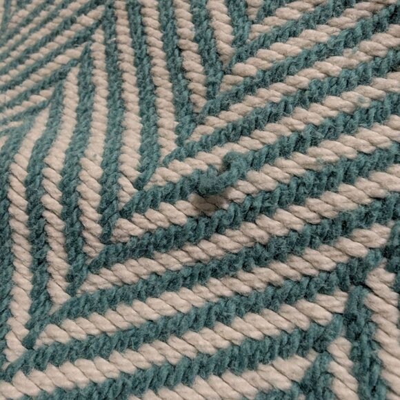 Bates Maine Heritage Weavers Cotton Herringbone Blanket Sage Green Full/Queen - Picture 9 of 12